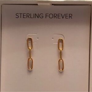 Gold Chain Link Drop Earrings